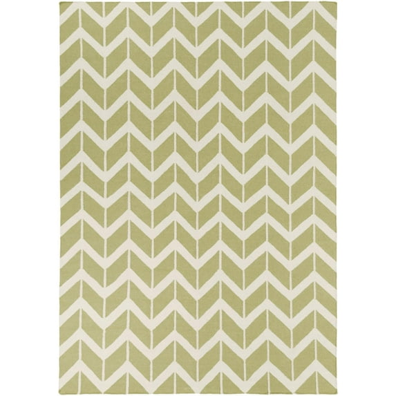 Mark&Day Wool Rugs, 8x11 Dyer Modern Sage and White Area Rug, Green Beige Carpet for Living Room, Bedroom or Kitchen (8' x 11')