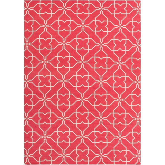 Mark&Day Wool Rugs, 8x11 Elsmere Modern Pale Jade/Honeysuckle Pink Area Rug, Orange Green Carpet for Living Room, Bedroom or Kitchen (8' x 11')