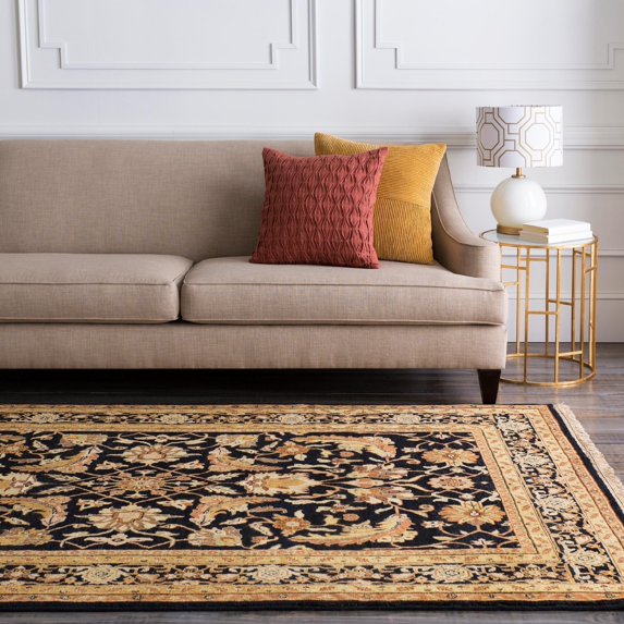 Mark&Day Wool Rugs, 8x8 Wallingford Traditional Brown/Tan Square Area Rug, Black Yellow Brown Carpet for Living Room, Bedroom or Kitchen (8' Square)