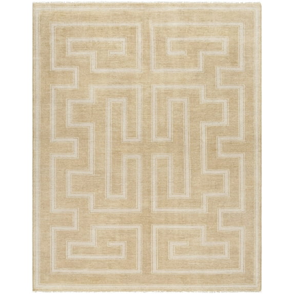 Mark&Day Wool Rugs, 10x14 Calin Modern Light Brown Area Rug, Brown Ivory Carpet for Living Room, Bedroom or Kitchen (10' x 14')