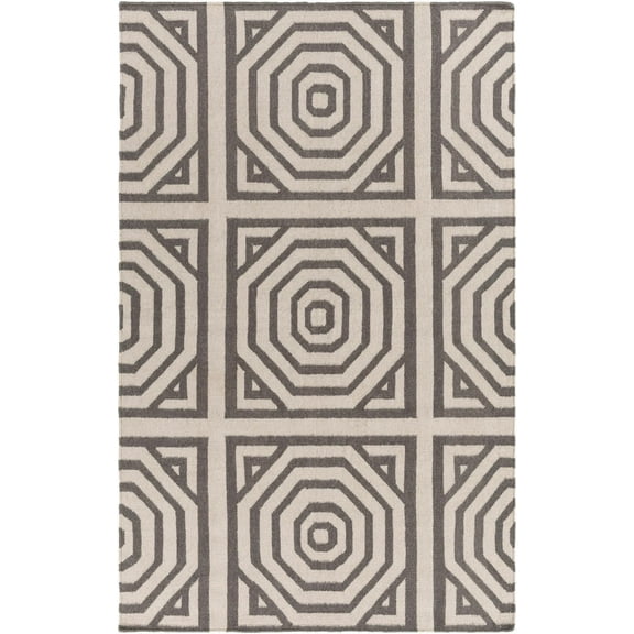 Mark&Day Wool Rugs, 2x3 Rosa Modern Gray/Ivory Area Rug, Grey Ivory Carpet for Living Room, Bedroom or Kitchen (2' x 3')