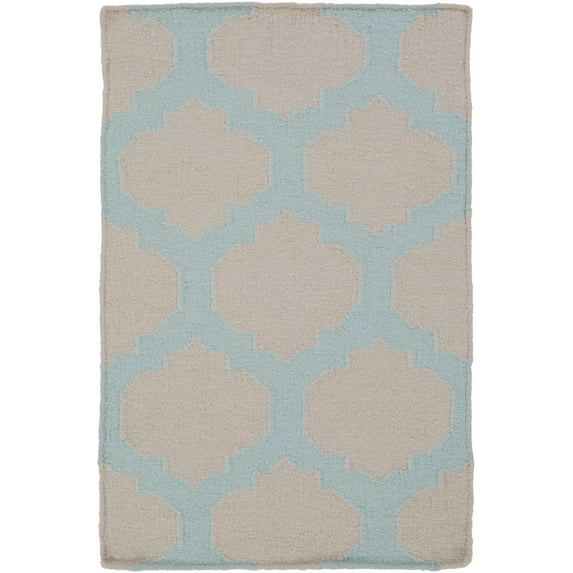 Mark&Day Wool Rugs, 2x3 Wigton Cottage Blue Haze Area Rug, Blue Beige Carpet for Living Room, Bedroom or Kitchen (2' x 3')