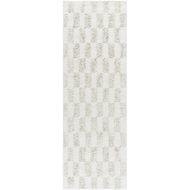 Mark&Day Wool Rugs, 2x8 Beatris Modern Tan/Cream Runner Area Rug (2'6" x 8')