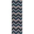 thumbnail image 1 of Mark&Day Wool Rugs, 2x8 Emmet Modern Navy Runner Area Rug, Purple Green Grey Carpet for Hallway, Kitchen, Bedroom or Living Room (2'6" x 8' Runner), 1 of 2