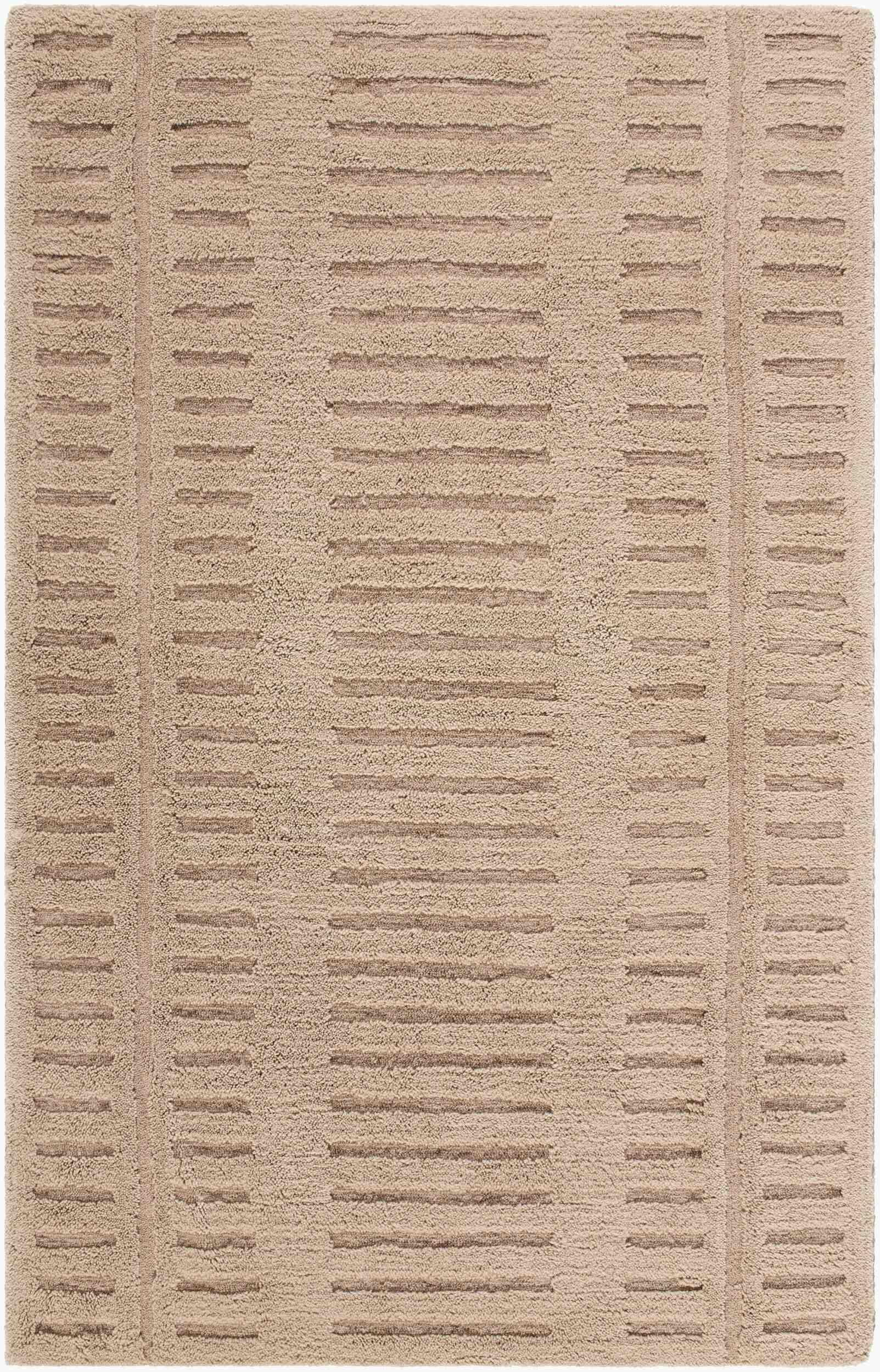 Mark&Day Washable Wool Rugs, 5x7 Dadrian Modern Khaki Area Rug, 100% ...