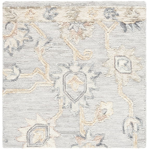 Mark&Day Wool Rugs, 8x10 Asma Traditional Light Silver Area Rug, Grey Off-White Ash Carpet for Living Room, Bedroom or Kitchen (8' x 10')