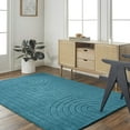 thumbnail image 1 of Mark&Day Wool Rugs, 9x12 Mankato Modern Dark Teal Area Rug, Deep Teal Carpet for Living Room, Bedroom or Kitchen (9' x 12'), 1 of 7