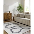 thumbnail image 1 of Mark&Day Wool Rugs, 9x12 Rachelle Modern Light Silver/Jet Black Area Rug, Black Silver Carpet for Living Room, Bedroom or Kitchen (9' x 12'), 1 of 7