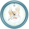 thumbnail image 1 of Mark Feldstein Peace On Earth Precious Moments Blue 8 x 8 Holiday Hanging Wall Clock, 1 of 6