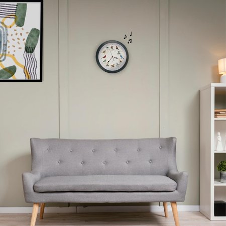 Mark Feldstein Singing Bird Clock 25th Anniversary Edition 13 Inch Matte Green Wall Decor