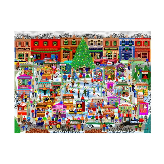 Mark Frost 'Christmas Market' Canvas Art