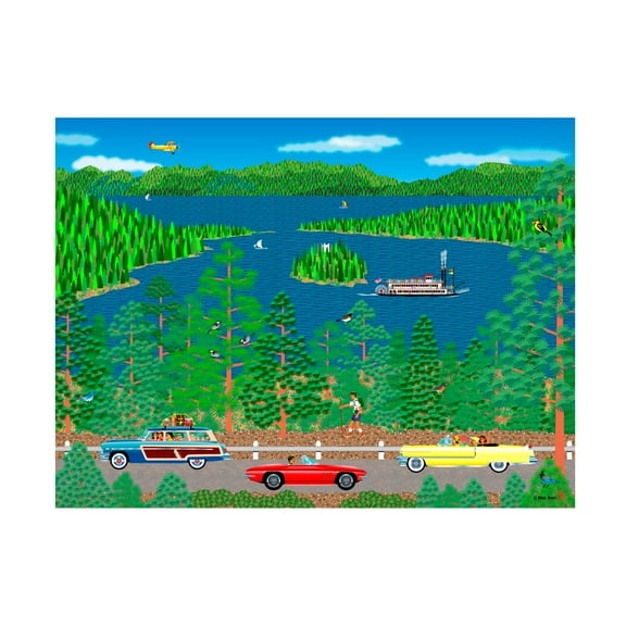 Trademark Fine Art Mark Frost Cruising Lake Tahoe Canvas Wall Art - 35x47