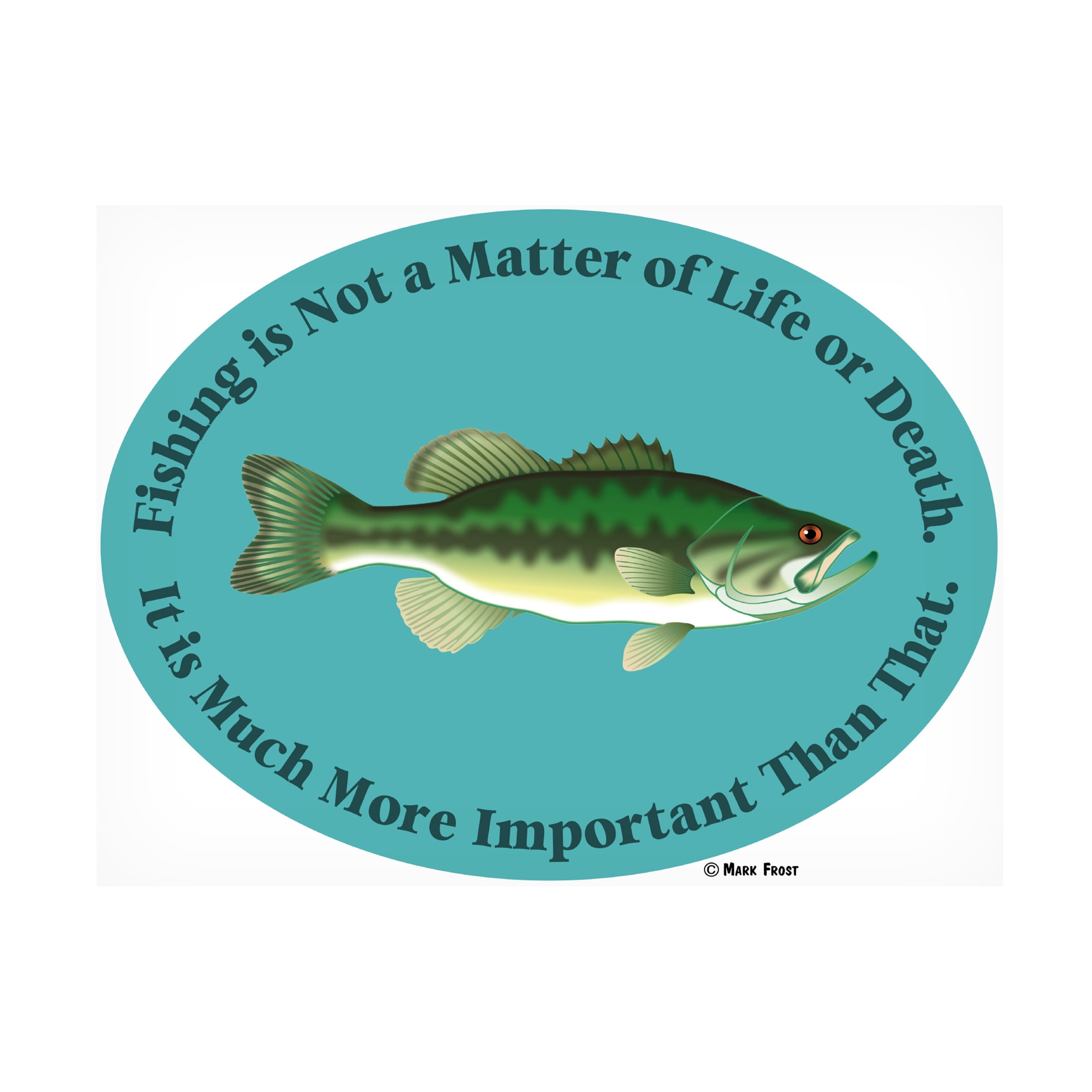 Fishing Quote Canvas Art in Teal and White, 24" x 32"