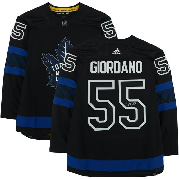 Mark Giordano Toronto Maple Leafs Autographed Black Alternate Adidas Authentic Jersey - Fanatics Authentic Certified
