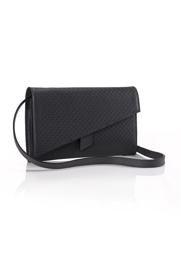 Mark Giusti Soho Patterned Leather Clutch (Dark Grey, One Size)