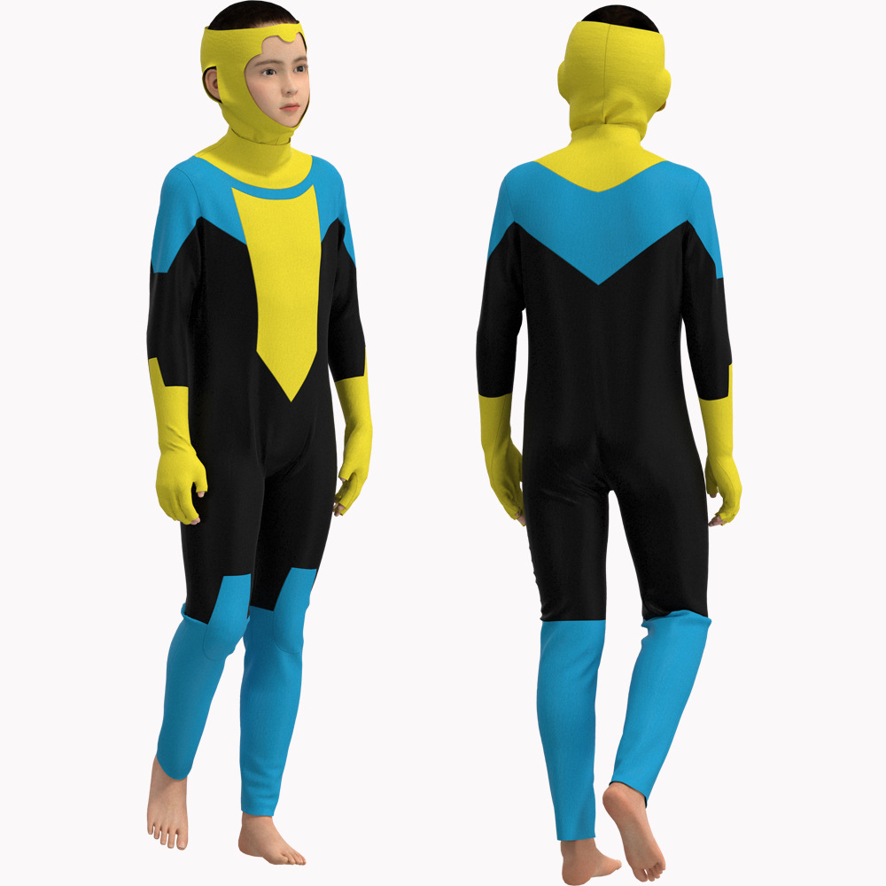 Mark Grayson Cosplay Boys Costume Jumpsuit Halloween Cosplay Bodysuit