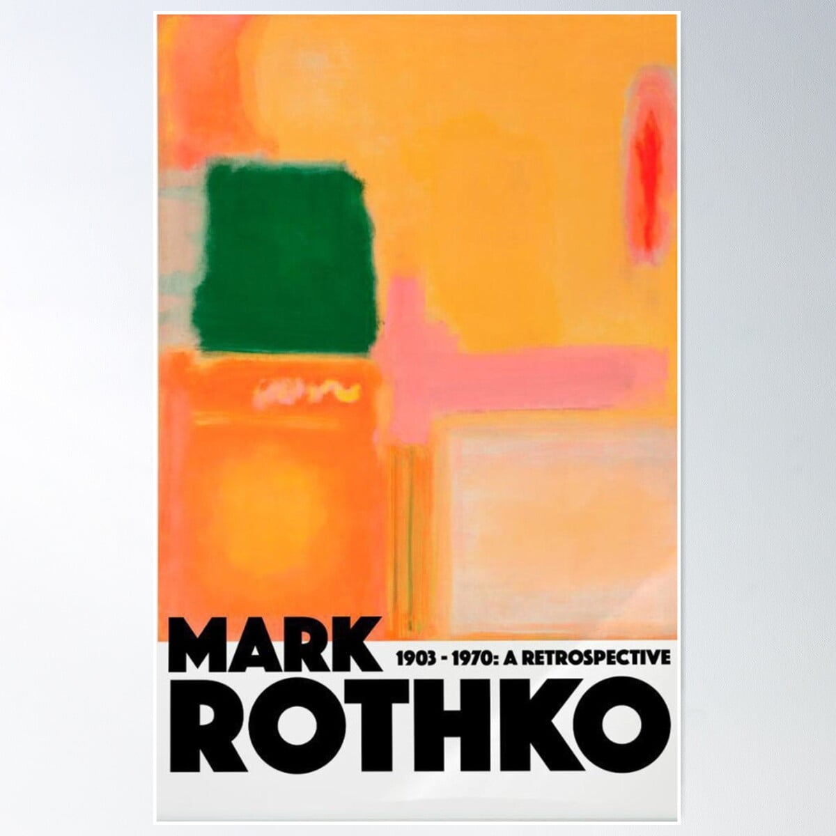 Mark Green Yellow Poster Wall Art, Modern Wall Decor For Living Room ...