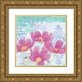 thumbnail image 1 of Mark, Leslie 12x12 Gold Ornate Wood Framed with Double Matting Museum Art Print Titled - Coreopsis Tangle III, 1 of 4