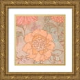thumbnail image 1 of Mark, Leslie 15x15 Gold Ornate Wood Framed with Double Matting Museum Art Print Titled - Floral Punch I, 1 of 4