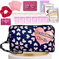 thumbnail image 1 of Mark and Lola's First Period Pal Pack to-Go Kit | 24 pcs | First Period Kit for Tweens | Teen Period Kit| Discrete Period Bag, Pads, Panty Liners, Period Kits for Tweens 10-12 (Hearts), 1 of 7