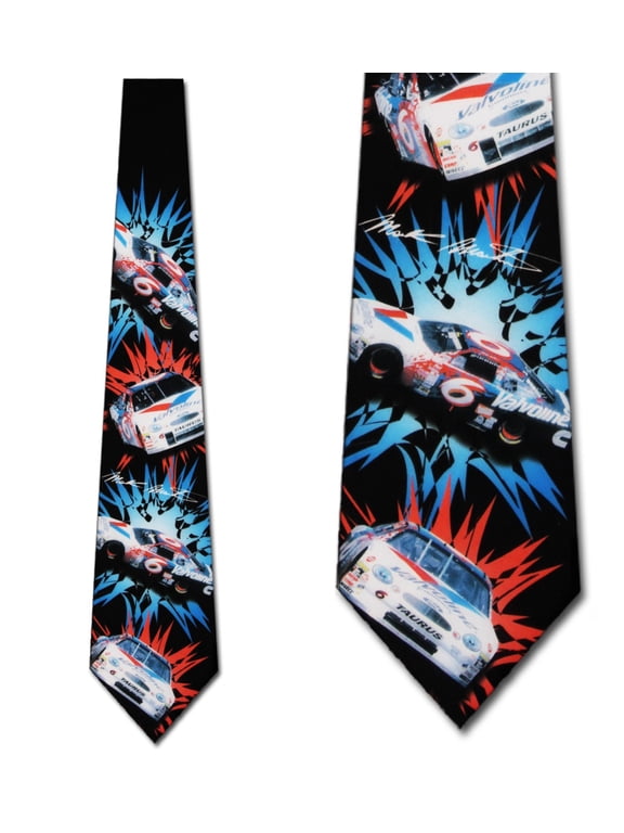 Mark Martin Car with Burst Repeat Necktie Mens Tie