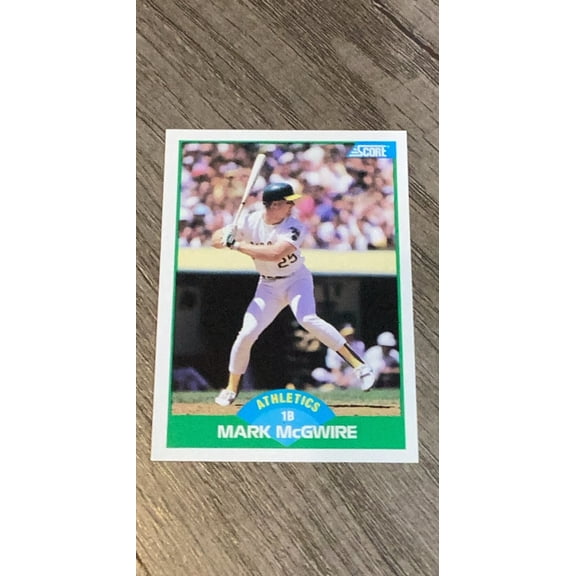 Mark McGwire MLB Oakland Athletics 1989 Score 3 trading card