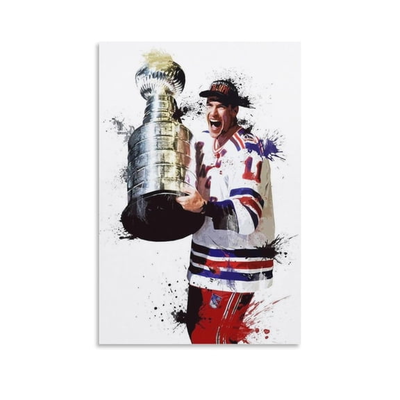 Mark Messier Canvas Poster Posters Wall Art Painting Canvas Gift Living Room Prints Bedroom Decor Poster Artworks 12x18inch(30x45cm)