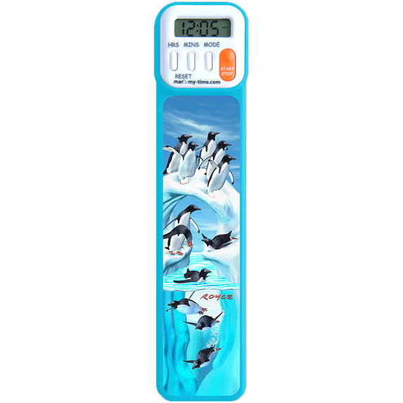 Mark-My-Time Penguins Bookmark Reading Timer