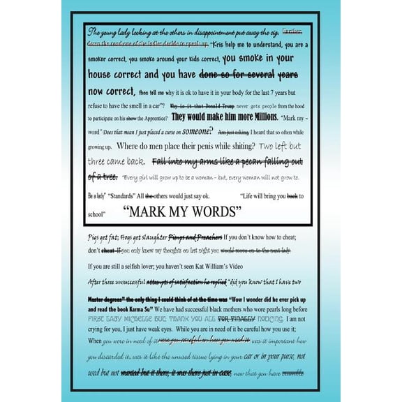 "Mark My Words" (Hardcover)