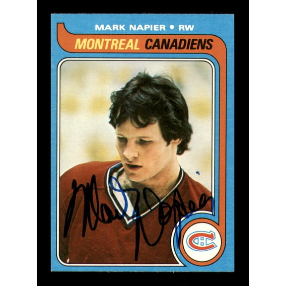 Mark Napier Autographed 1979-80 Topps Card #222 Montreal Canadiens SKU #251346