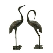 Mark Outdoor 43 and 39 Inch Aluminum Cranes Set of 2, Dark Bronze