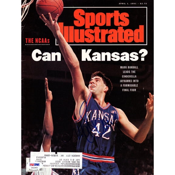 Mark Randall Autographed Sports Illustrated Magazine Kansas Jayhawks PSA/DNA #X62961