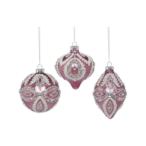 Mark Roberts 2021 Grand Jewel Ornament, Raspberry Assortment, 4-5'' - Pack of 3 - Christmas Tree Decorations, Perfect for Holiday and Home Decor