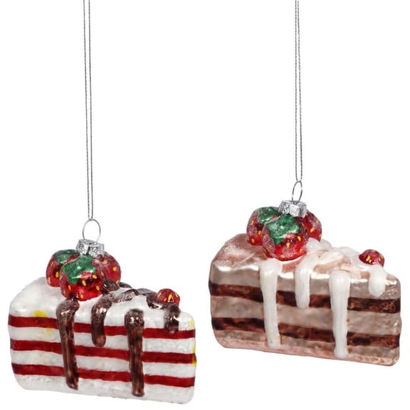 Mark Roberts 2022 Sweet Cake Ornament - Set of 2, 4 Inches, Christmas Tree Ornaments - Exquisite Home Decor & Holiday Decoration