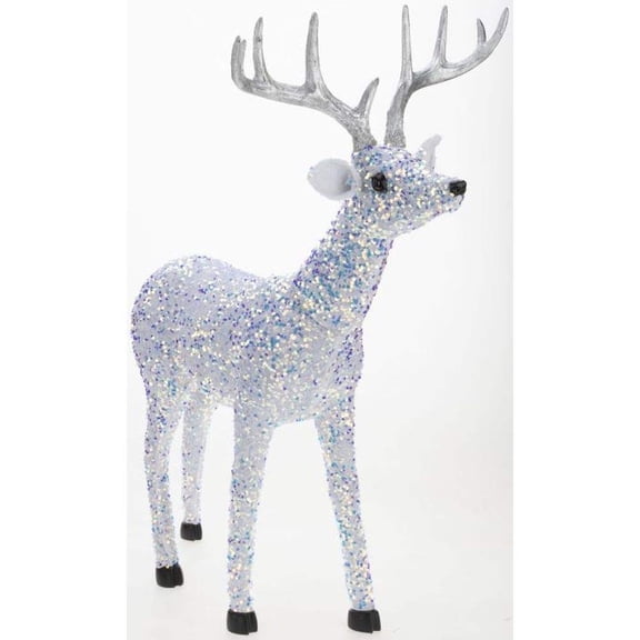 Mark Roberts Christmas 2021 Standing Deer 33''-36" Assortment of 2 Figurines, Silver, Figurine - Deer Christmas Figurines and Holiday Decor