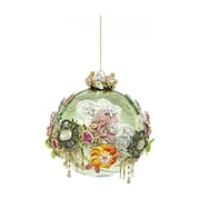 Mark Roberts Christmas 2024 Kings Jewel Ball Ornament, Mint - 5 Inches, Darkseagreen, 36-45976