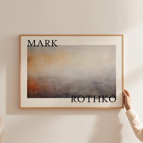 Mark Rothko Abstract Museum Quality Horizontal Exhibition Piece V13, Unframed Paper Poster 8x10in