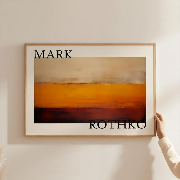 Mark Rothko Abstract Museum Quality Horizontal Exhibition Piece V14, Unframed Paper Poster 8x10in