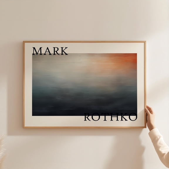 Mark Rothko Abstract Museum Quality Horizontal Exhibition Piece V16, Unframed Paper Poster 8x10in
