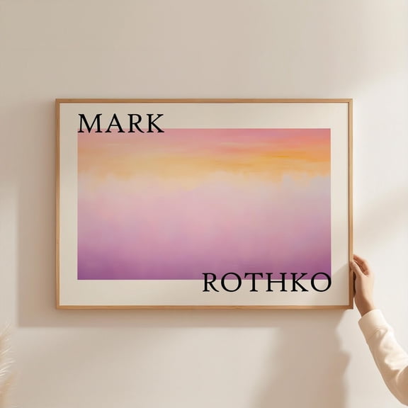Mark Rothko Abstract Museum Quality Horizontal Exhibition Piece V20, Unframed Paper Poster 8x10in