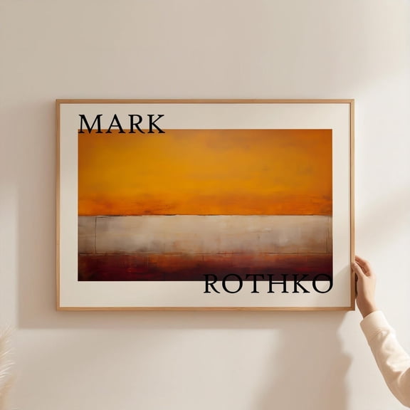 Mark Rothko Abstract Museum Quality Horizontal Exhibition Piece V5, Unframed Paper Poster 8x10in