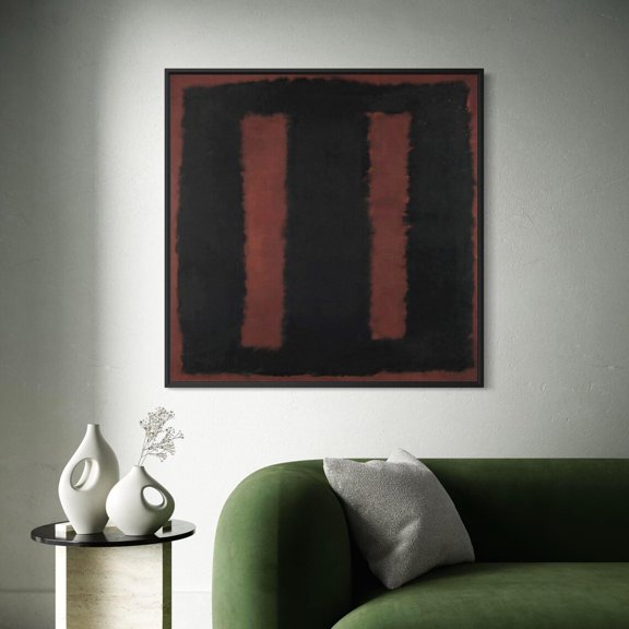 Mark Rothko Black On Maroon Portrait Decor Unframed Paper Print