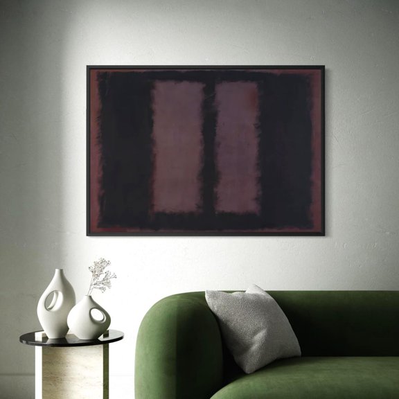 Mark Rothko Black On Maroon Wall Art Unframed Paper Print