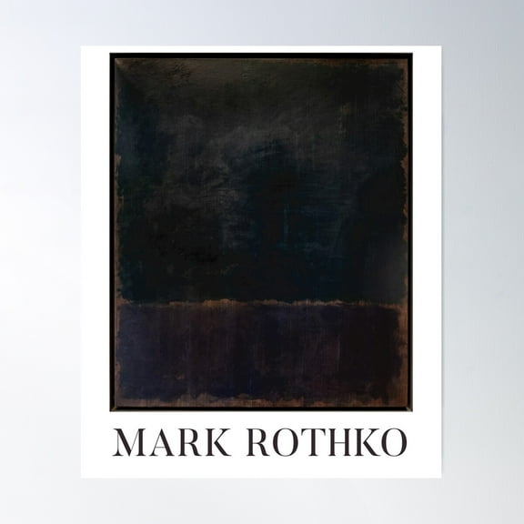 Mark Rothko Black Painting Style Poster Wall Art, Modern Wall Decor For Living Room Bedroom, 8x12 UNFRAMED