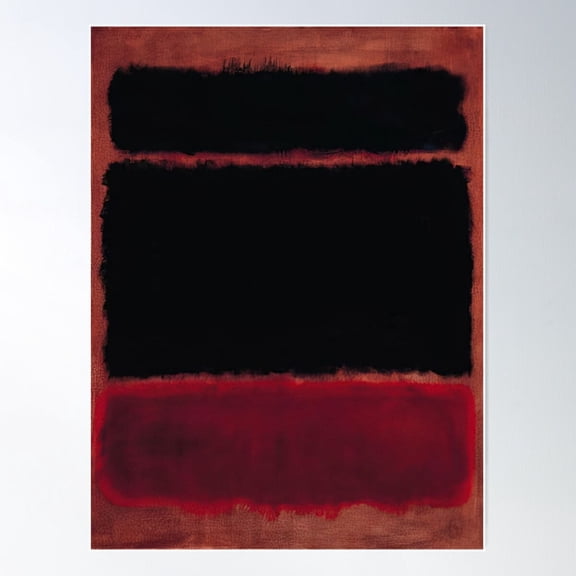 Mark Rothko BlackDeep Red 1957 Poster Wall Art Modern Wall Decor For Living Room Bedroom