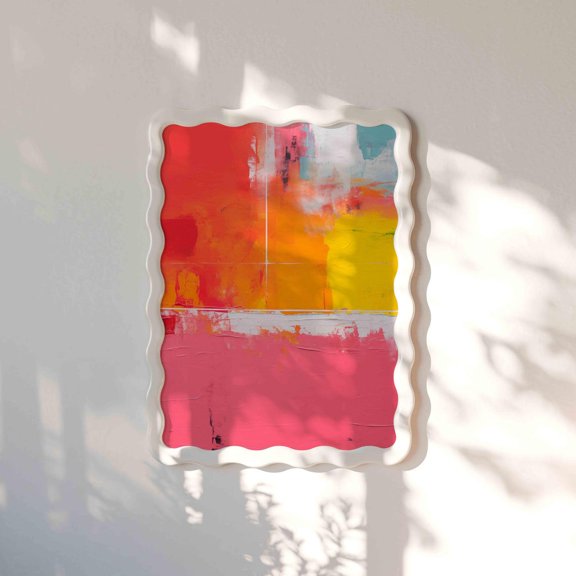Mark Rothko Coral Abstract Wall Art Print, Mid Century Decor