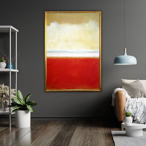 Mark Rothko Cream Red Poster Print, Abstract Wall Art