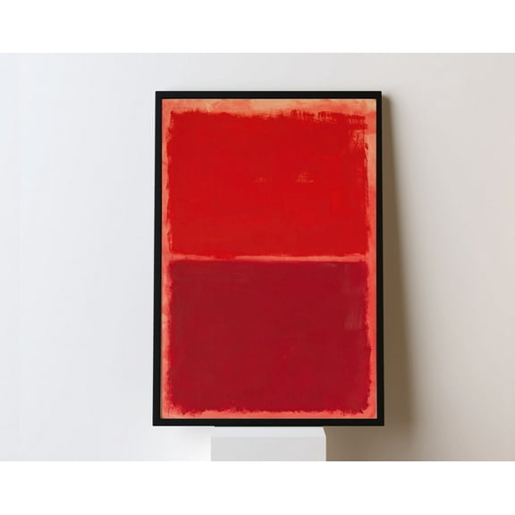 Mark Rothko Exhibition Poster, Mark Rothko Art Print, Abstract Art Poster, Modern Art, Minimalist Decor, Red Vintage exhibition poster, 12x18 UNFRAMED