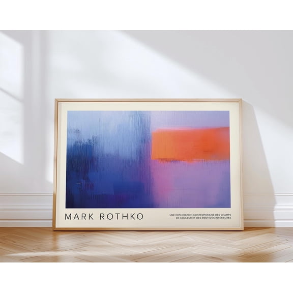 Mark Rothko Inspired Abstract Wall Art | Minimalist Abstract Poster | Modern Colour Block Print for Living Room, Office, Bedroom, Entryway, 24x36 UNFRAMED