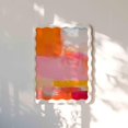 Mark Rothko Inspired Abstract Wall Art Print, Orange Geometric, Living ...